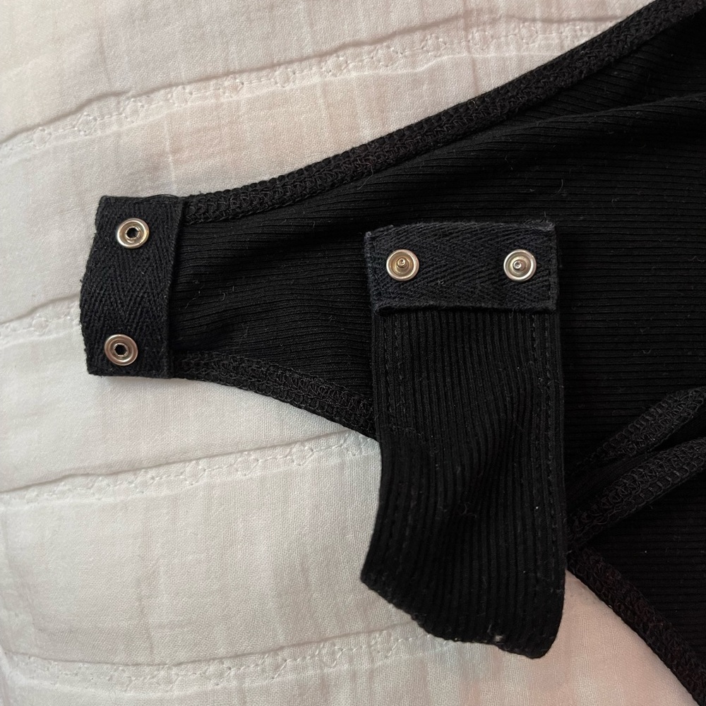 American Threads Single Strap Black Bodysuit - image 4